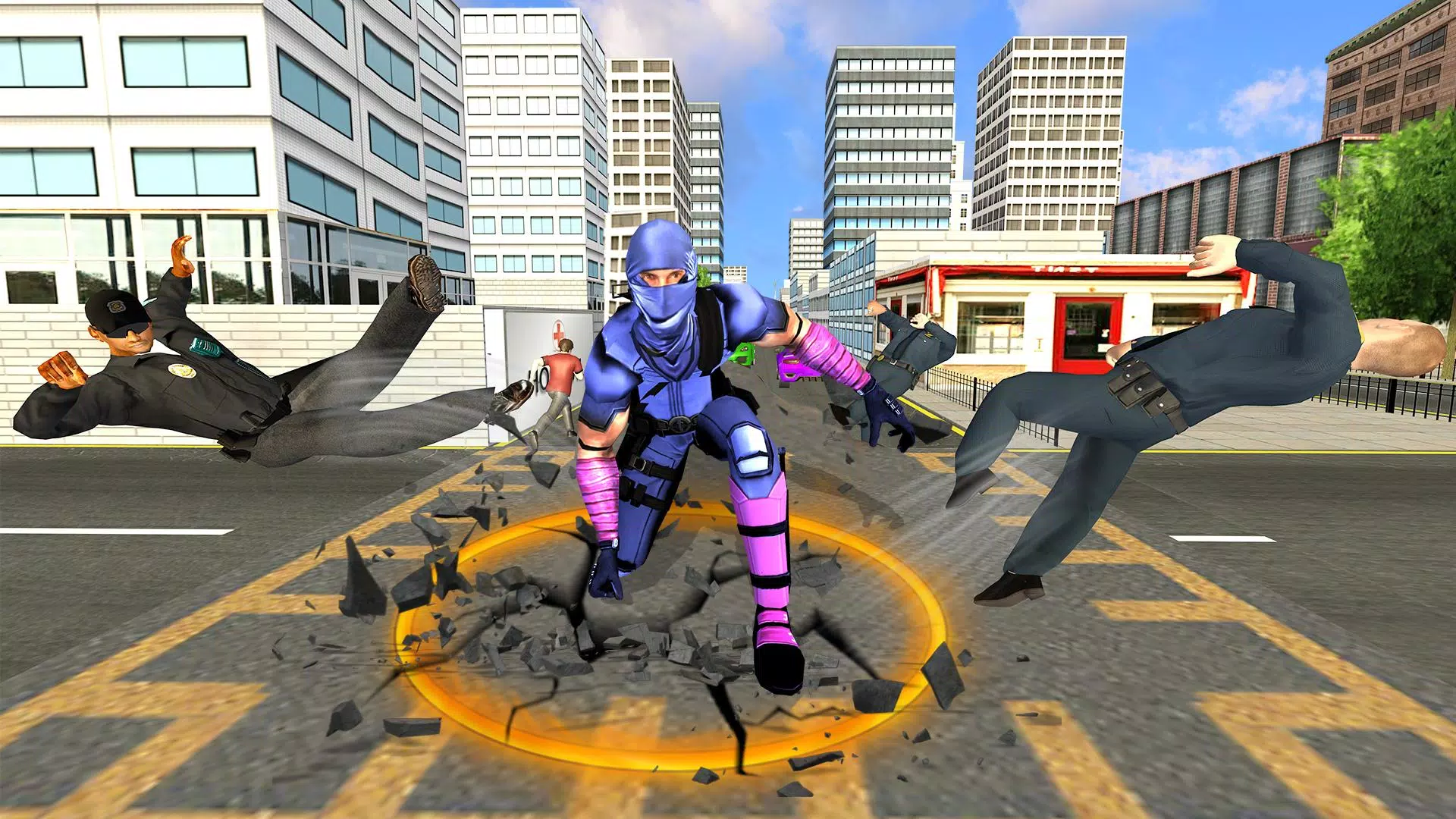 Flying Ninja Hero Crime Chase Screenshot 1