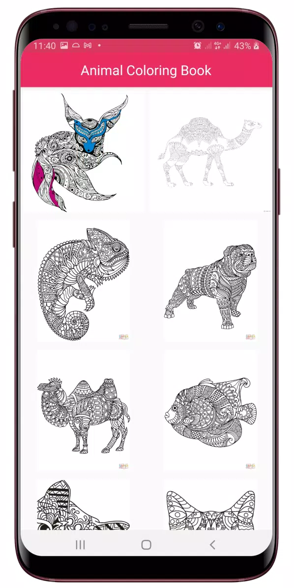 Animal Mandala Coloring Book Screenshot 1