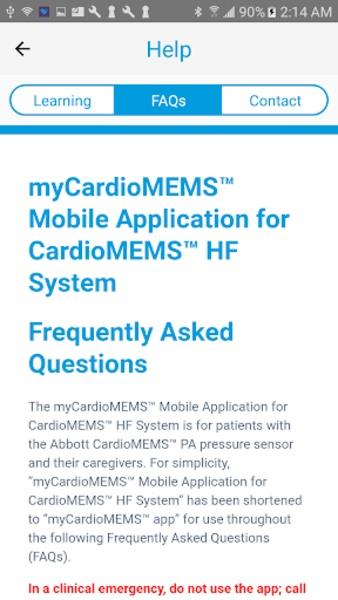 myCardioMEMS™ स्क्रीनशॉट 1