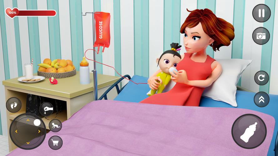 Single Mom Virtual Mother Sim Скриншот 0