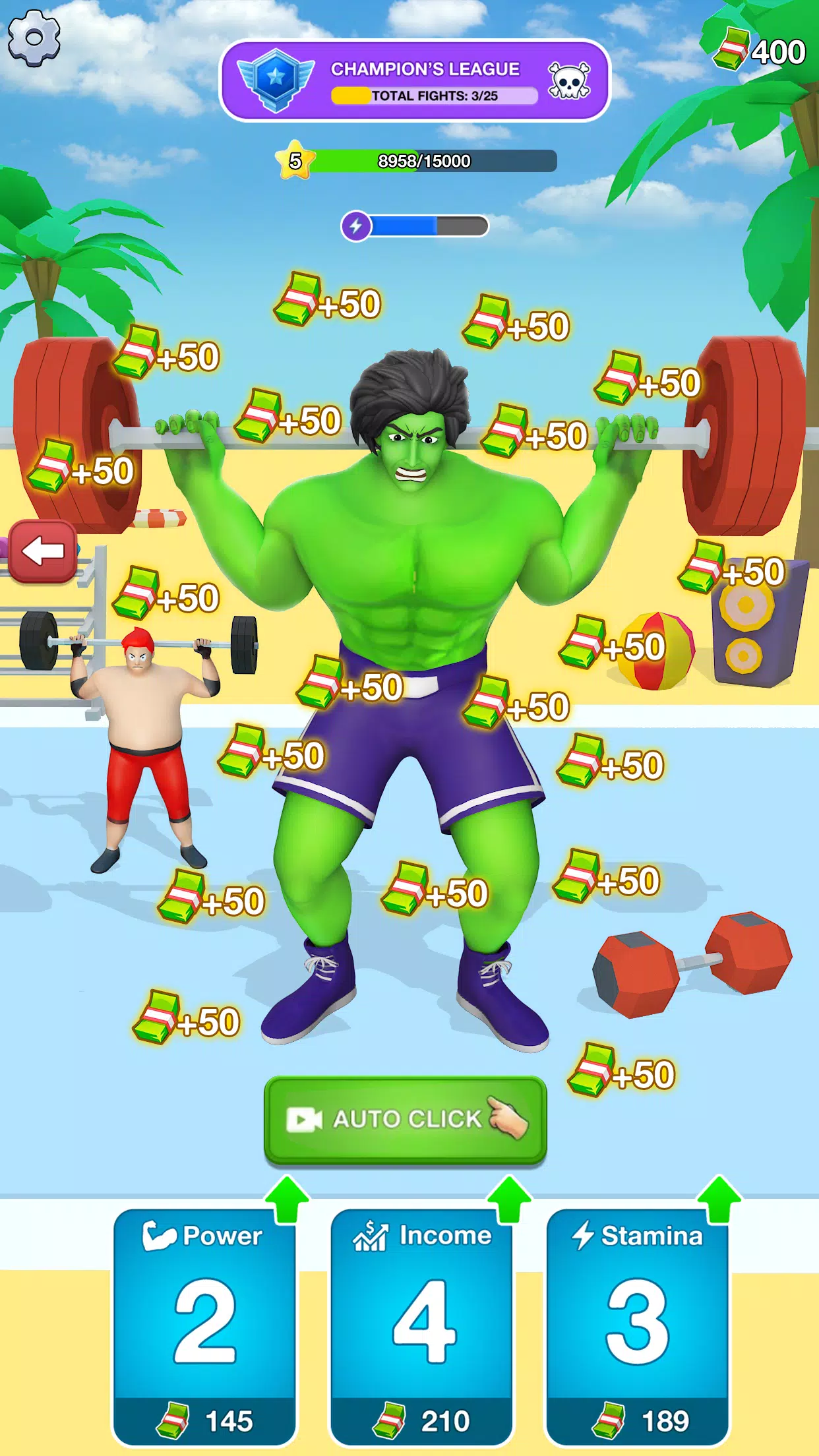 Gym Clicker Hero: Idle Muscles ภาพหน้าจอ 2