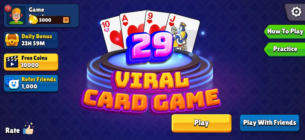 Viral 29 Card Game Captura de pantalla 0