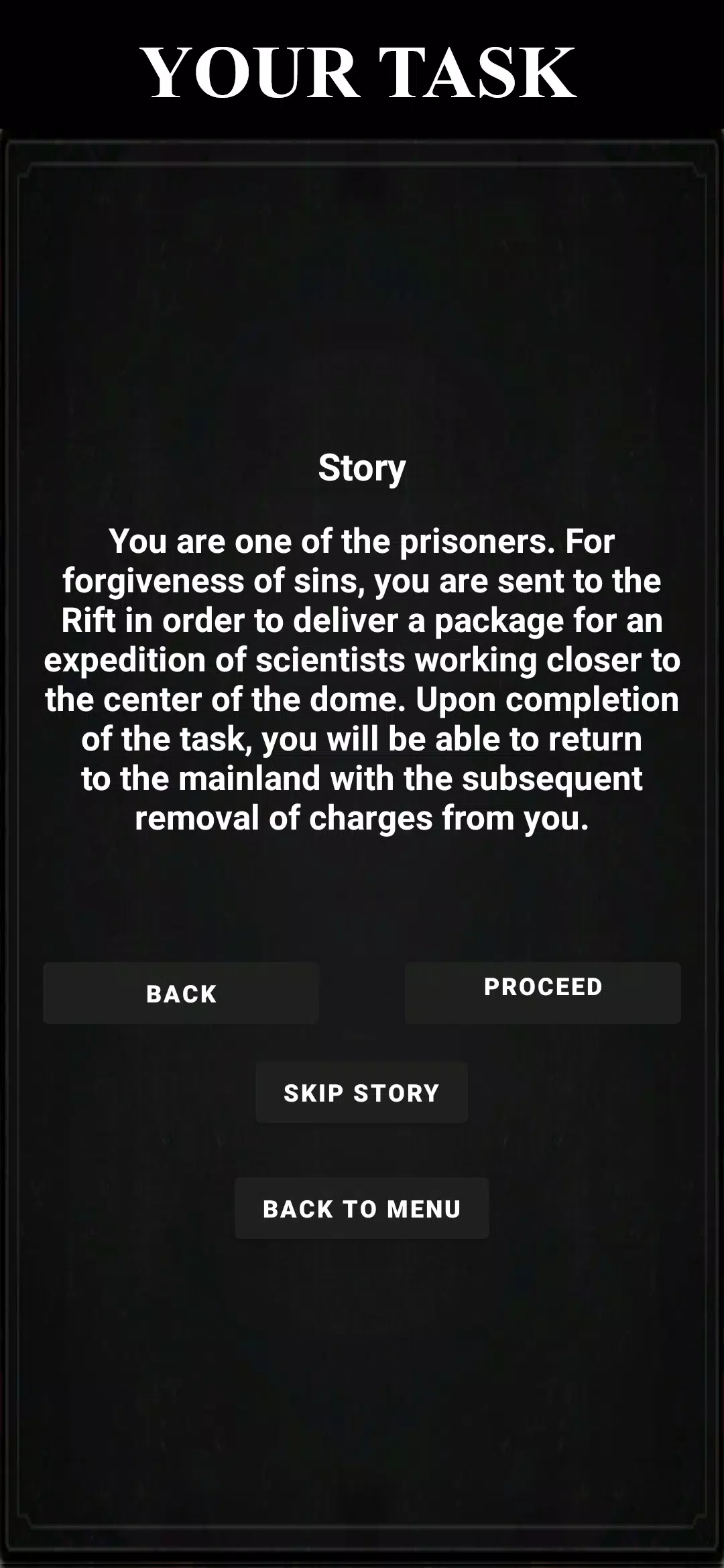 Fault Zone: Text Quest RPG Survival स्क्रीनशॉट 0