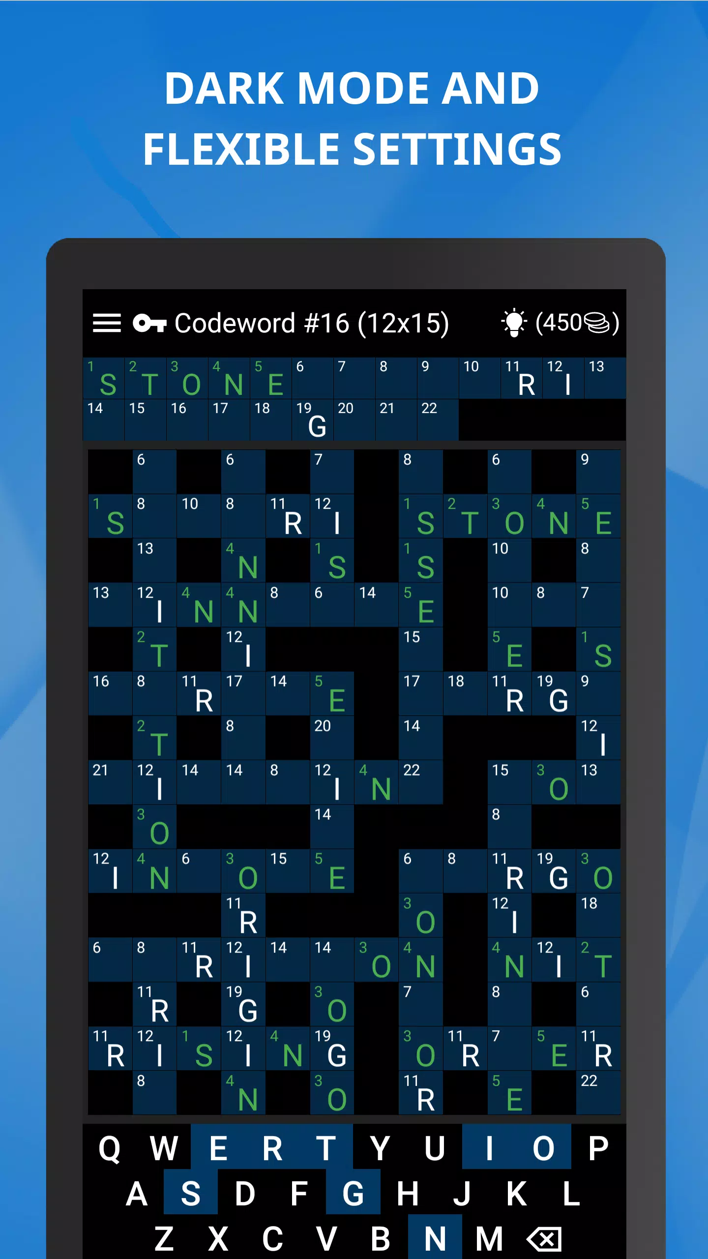 Keywords — Codeword Puzzle Tangkapan skrin 2