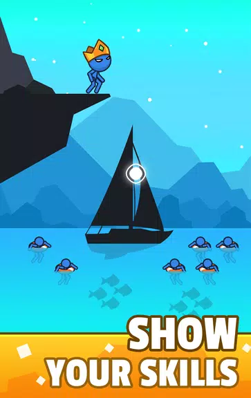 Stickman Jump into Water Скриншот 0