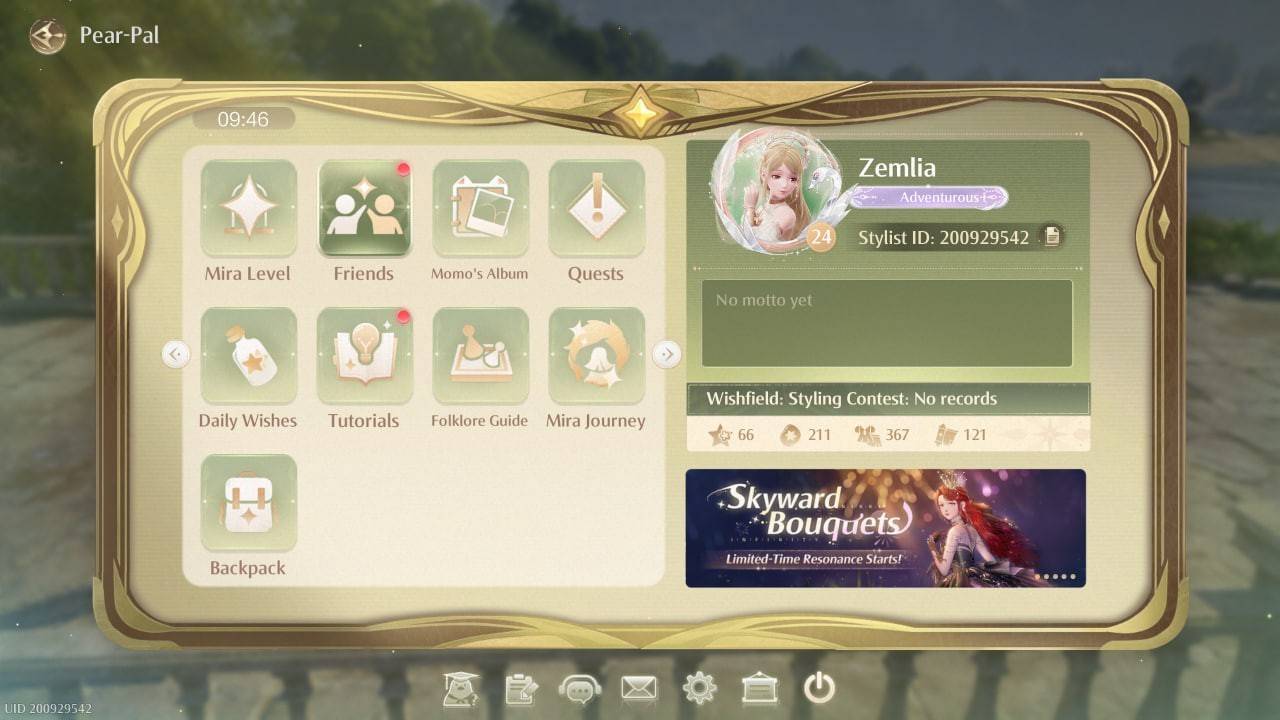 Friends Menu in Infinity Nikki