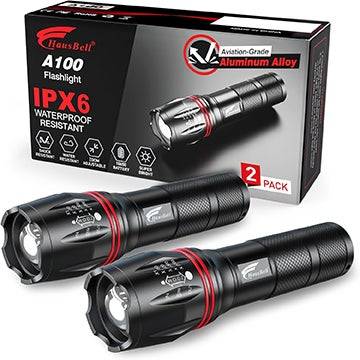 2-pack ကို Hausbell A100 LED Flashlights