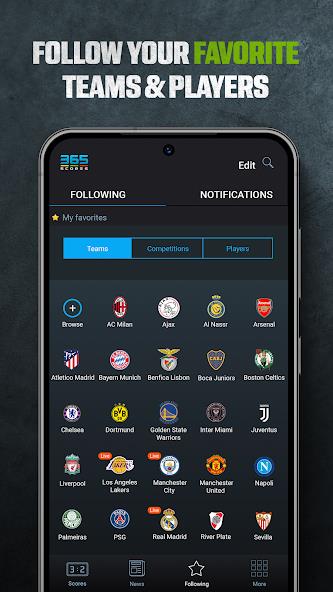 365Scores: Live Scores & News Mod Zrzut ekranu 0