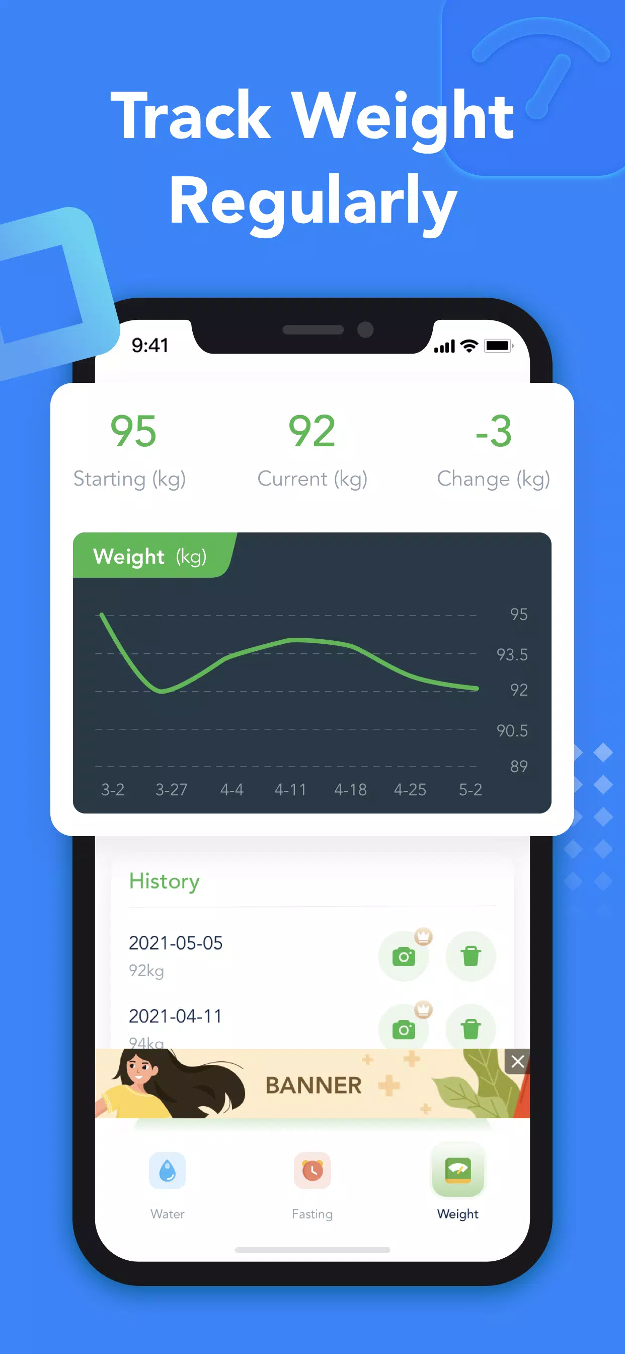Drink Water & Fasting Tracker Schermafbeelding 2