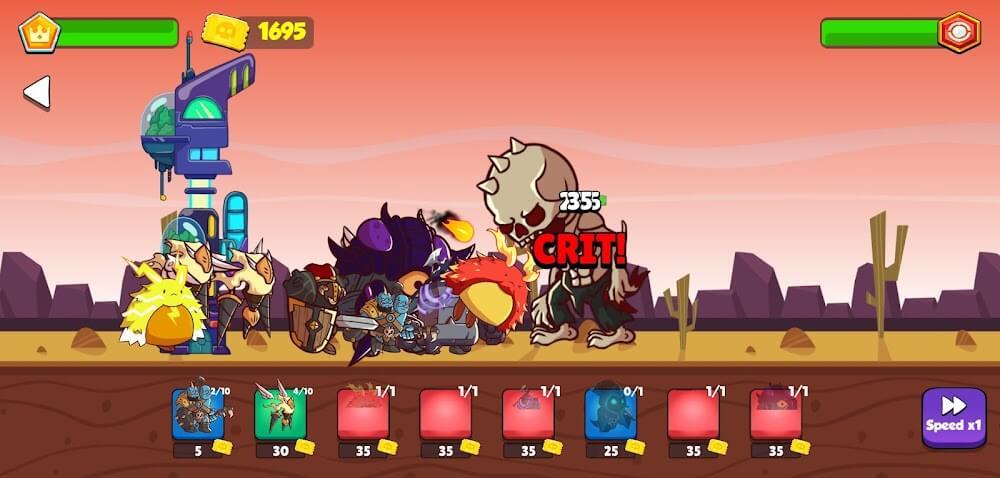 Heroes vs Monsters: Tower War Schermafbeelding 0