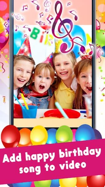 Happy Birthday Video Maker With Music And Photos Captura de pantalla 0