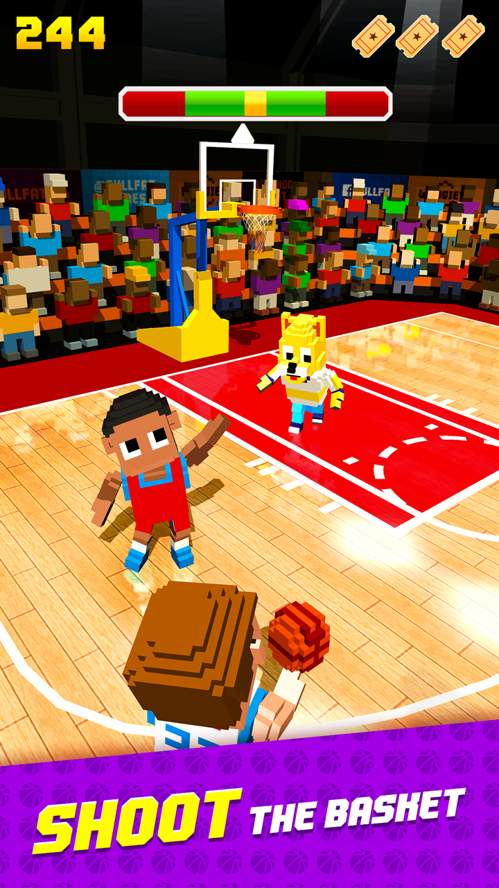 Blocky Basketball FreeStyle ภาพหน้าจอ 0