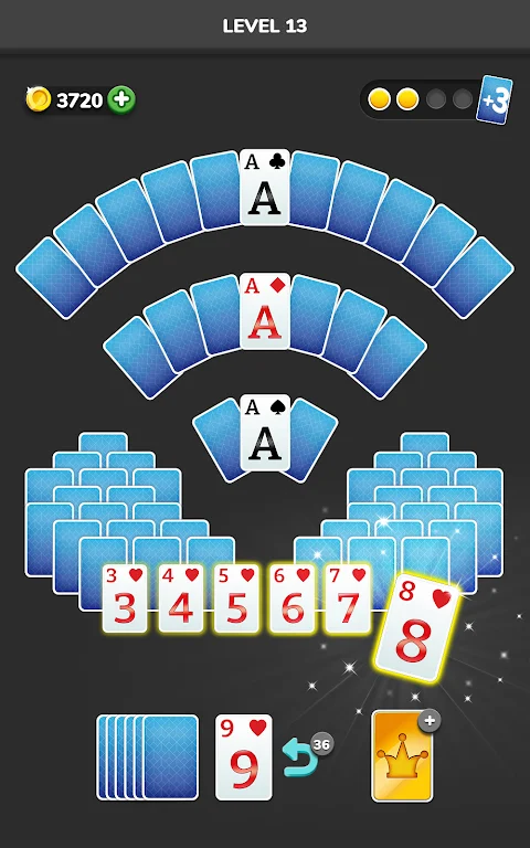 Solitaire 3D - Tripeaks Puzzle Captura de pantalla 1