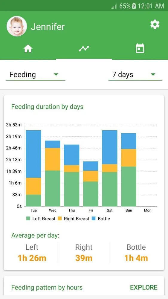 Schermata Baby Tracker Mod 1