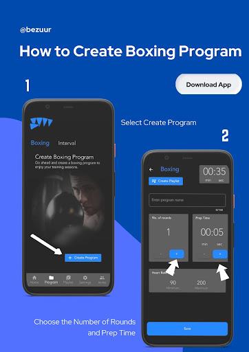 Bezuur Boxing Interval Timer Captura de pantalla 1