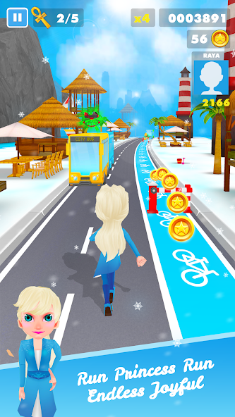 Subway Icy Princess Rush Mod Zrzut ekranu 0