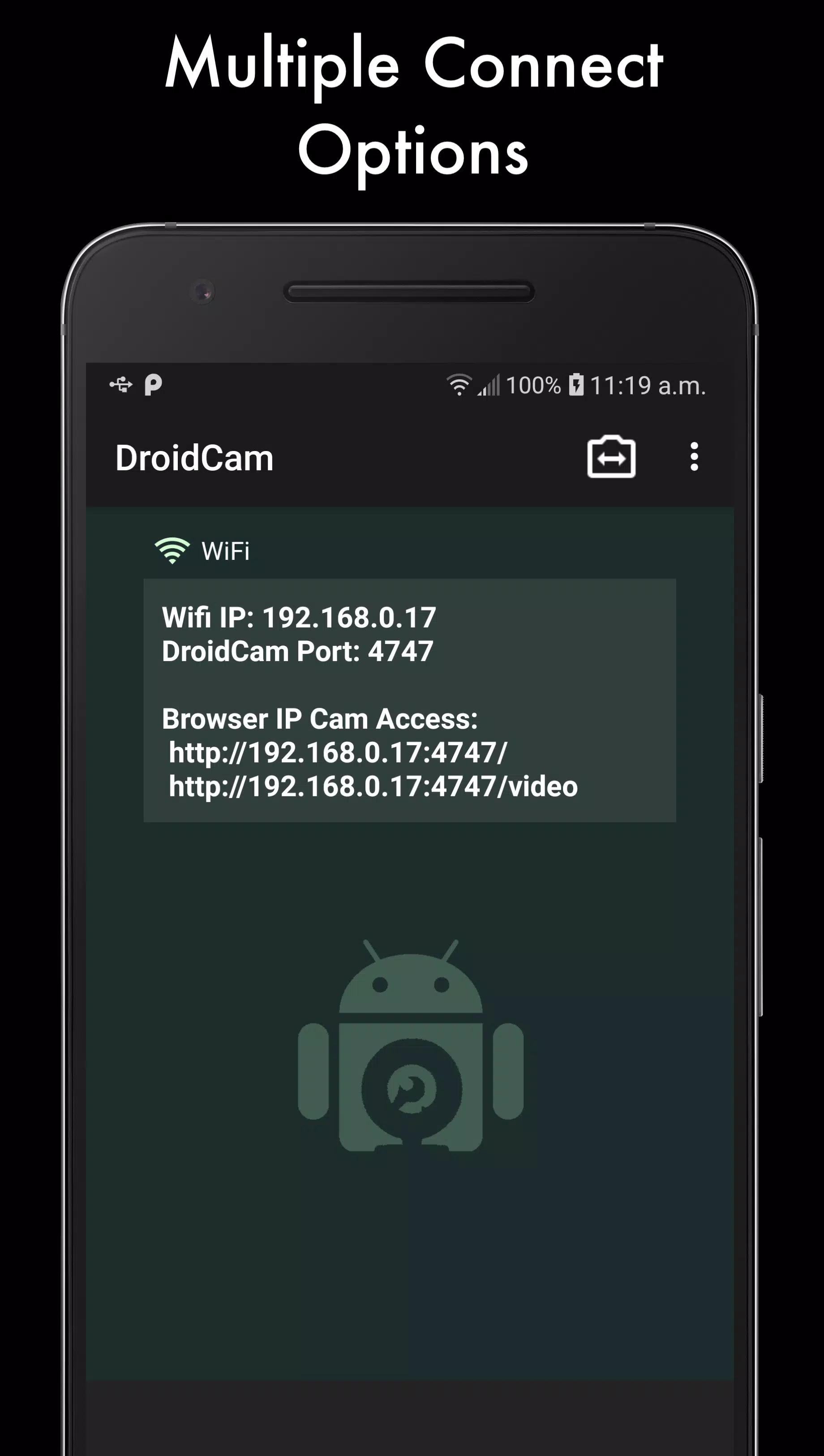 DroidCam Webcam (Classic) 스크린샷 2