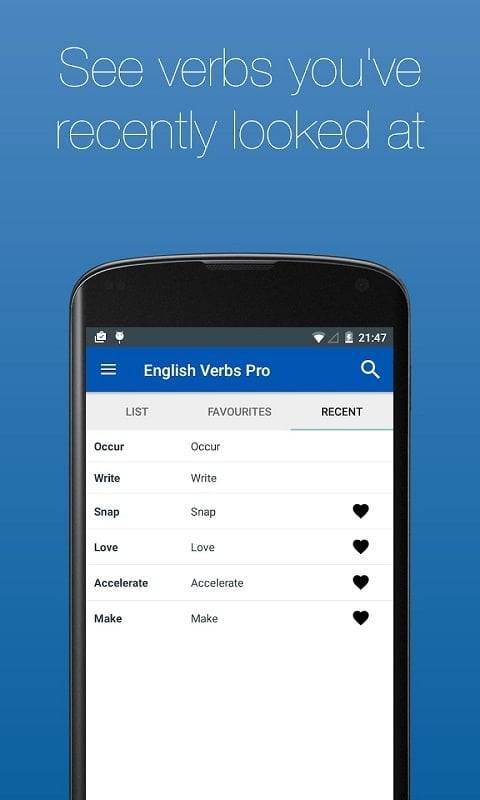 English Verb Conjugator Pro Capture d'écran 0