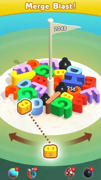 Merge Blocks 3D - 2048 Puzzle Schermafbeelding 1