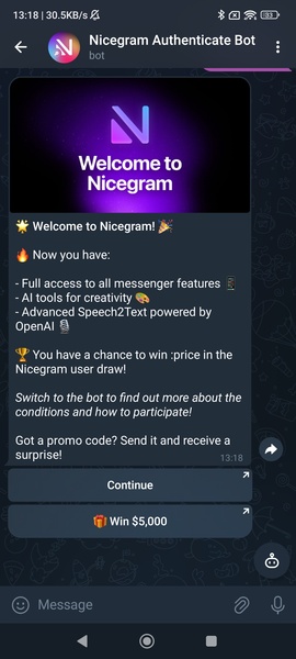 Nicegram: AI Chat for Telegram Tangkapan skrin 1