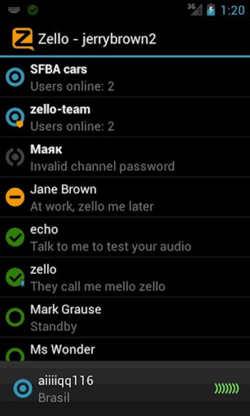 Zello рация Скриншот 3