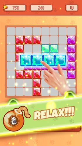 Block Puzzle Jewel Crystal Cat 스크린샷 1