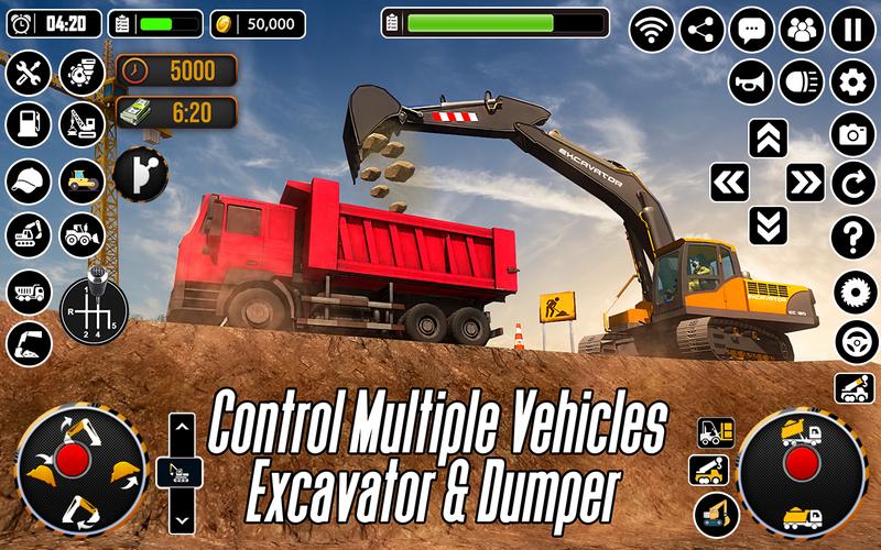 City Heavy Excavator Crane 3D स्क्रीनशॉट 2