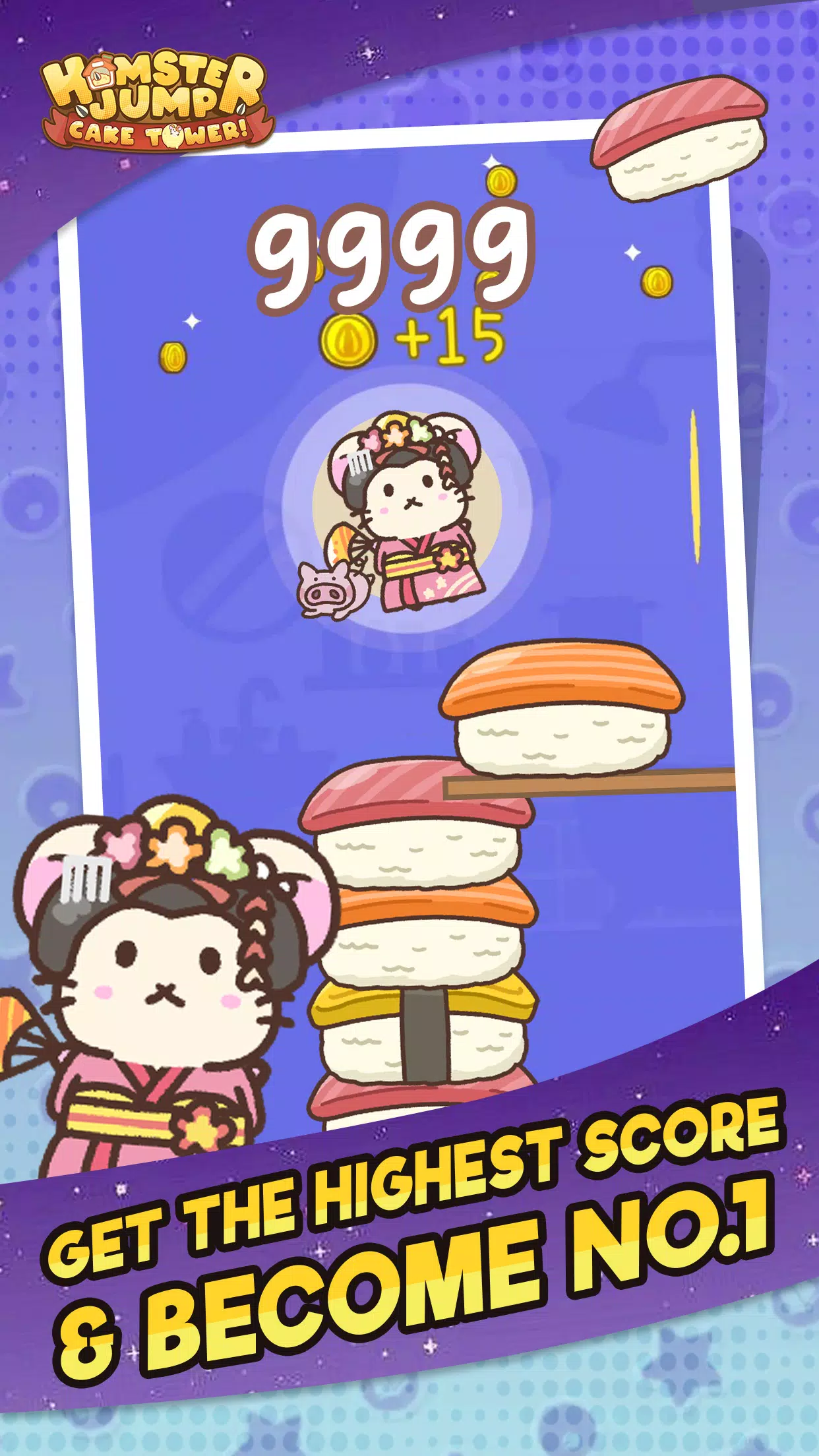 Hamster Jump: Cake Tower! ภาพหน้าจอ 1