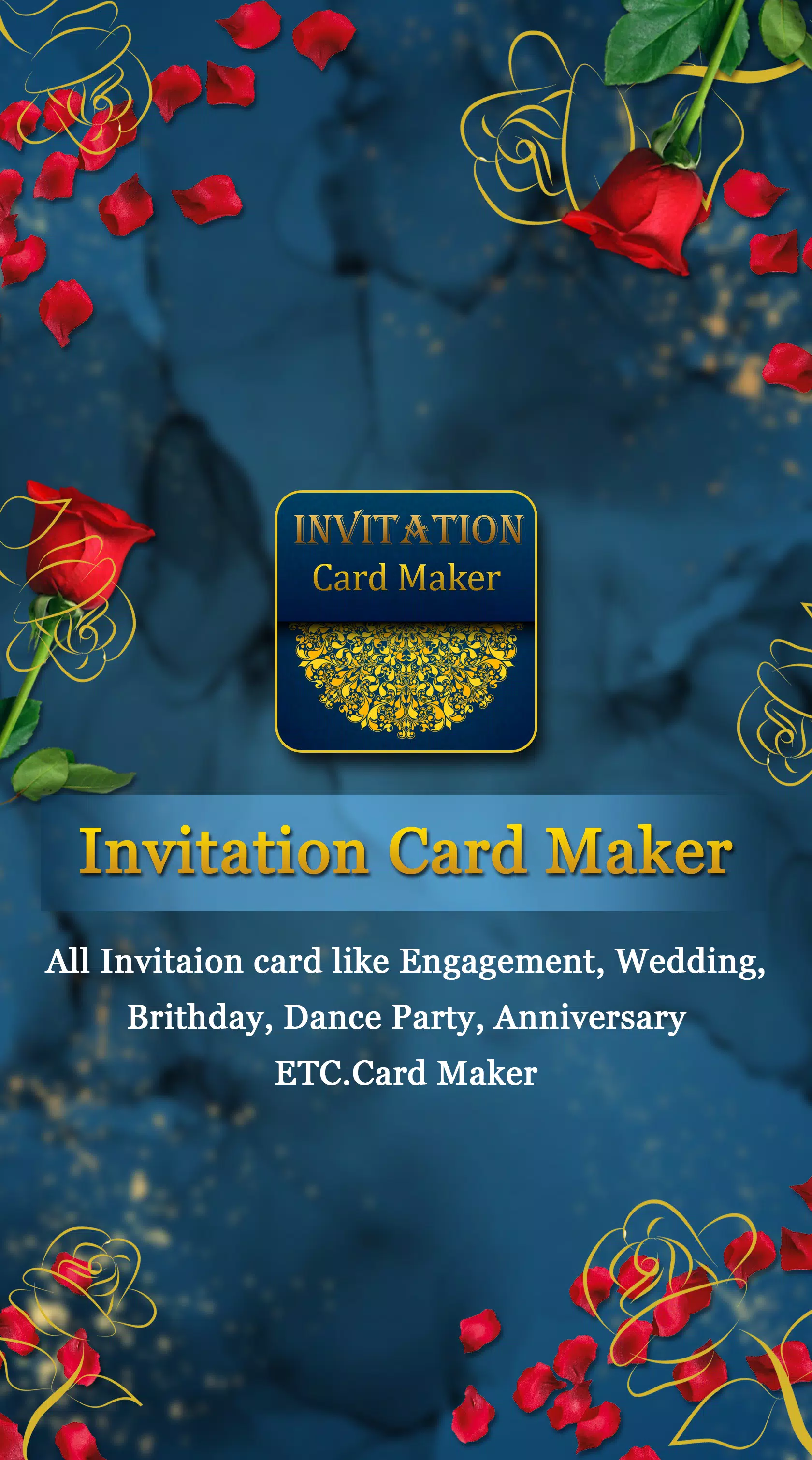 Invitation Card Maker ဖန်သားပြင်ဓာတ်ပုံ 0