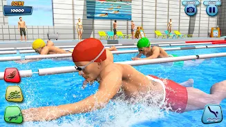 Aqua swimming pool racing 3D Schermafbeelding 3