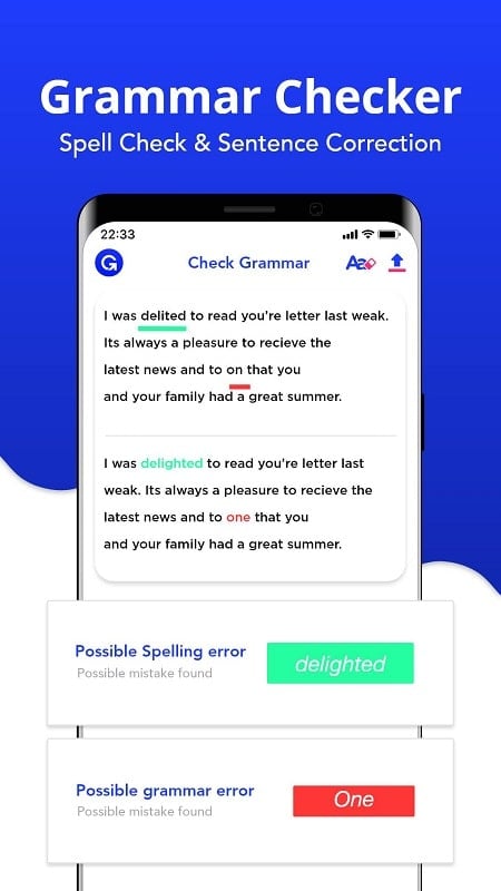 Grammar Checker Captura de pantalla 3