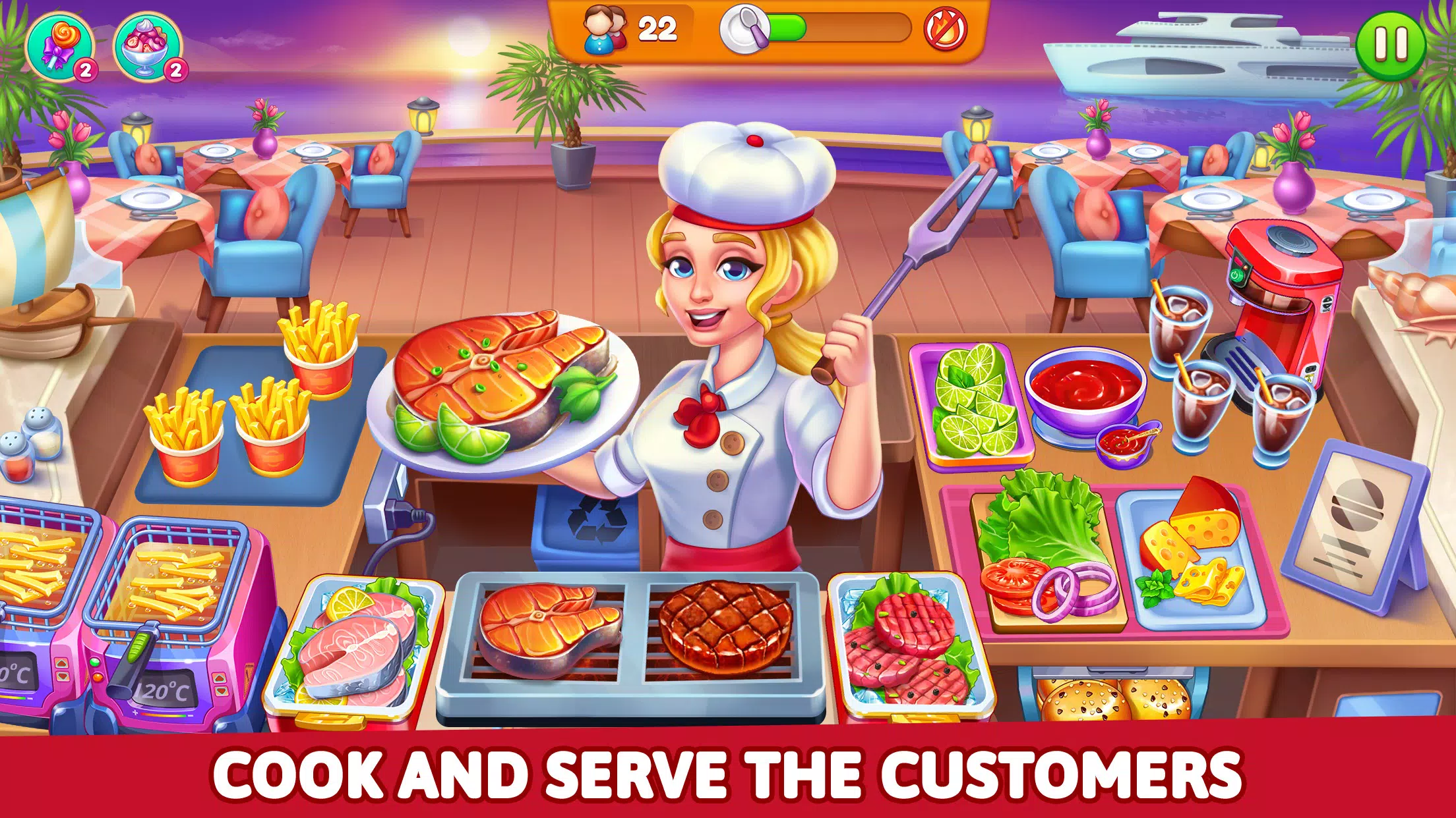 Cooking Restaurant Food Games Captura de tela 2