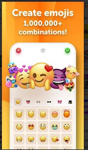 Emoji Up genmoji maker sticker Schermafbeelding 1