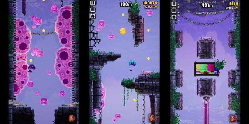 SlimeClimb takes you straight to the top in a subterranean world of action platforming