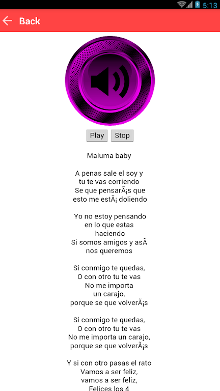 Felices Los 4 Maluma Musica Lyrics应用截图第1张