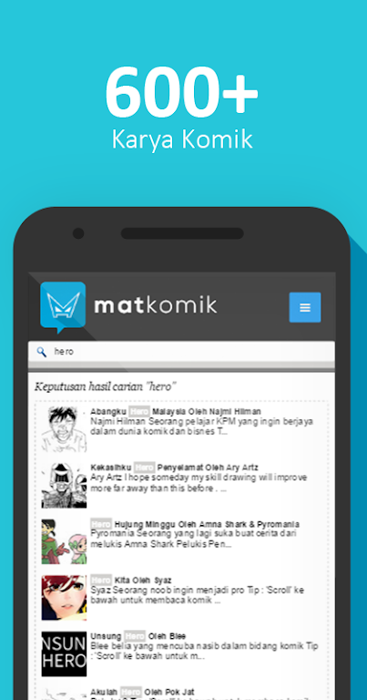 Matkomik - Apps Komik Percuma! Schermafbeelding 1