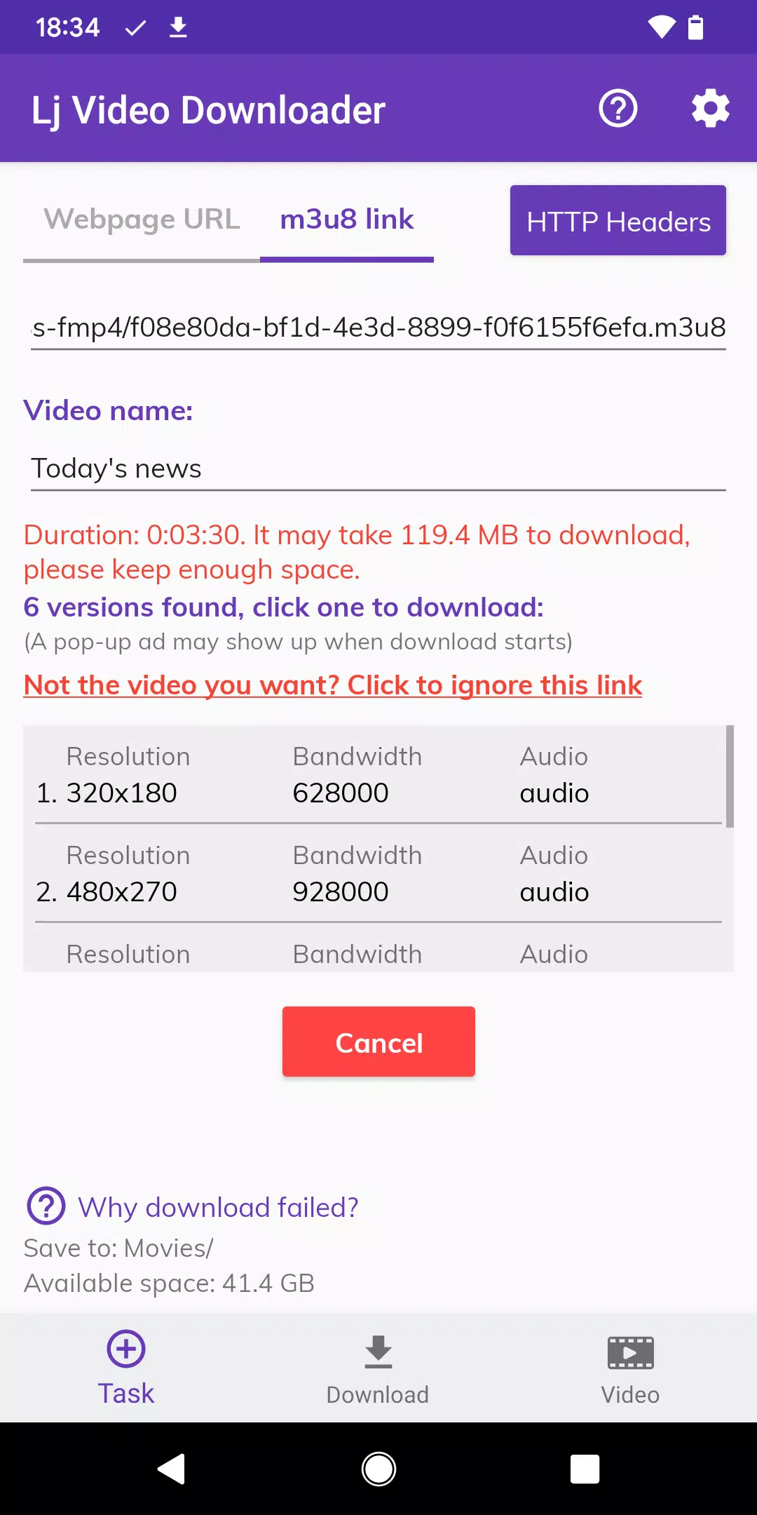 Lj Video Downloader (m3u8,mp4) Скриншот 2