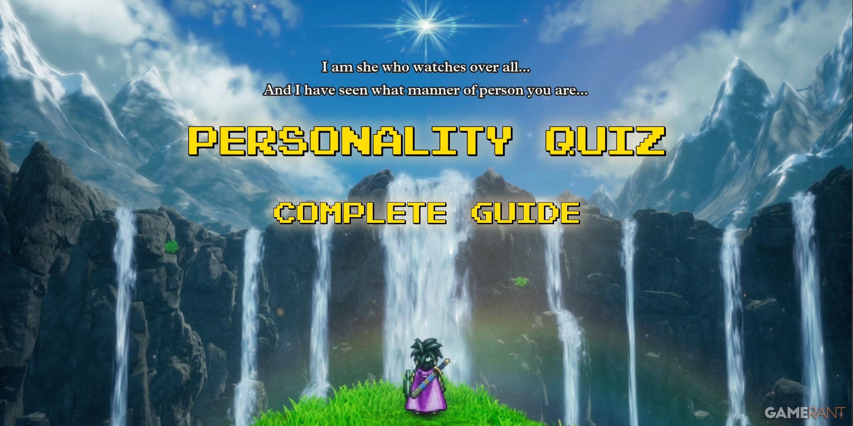 Remake de Dragon Quest 3: Guide de quiz de la personnalité complète