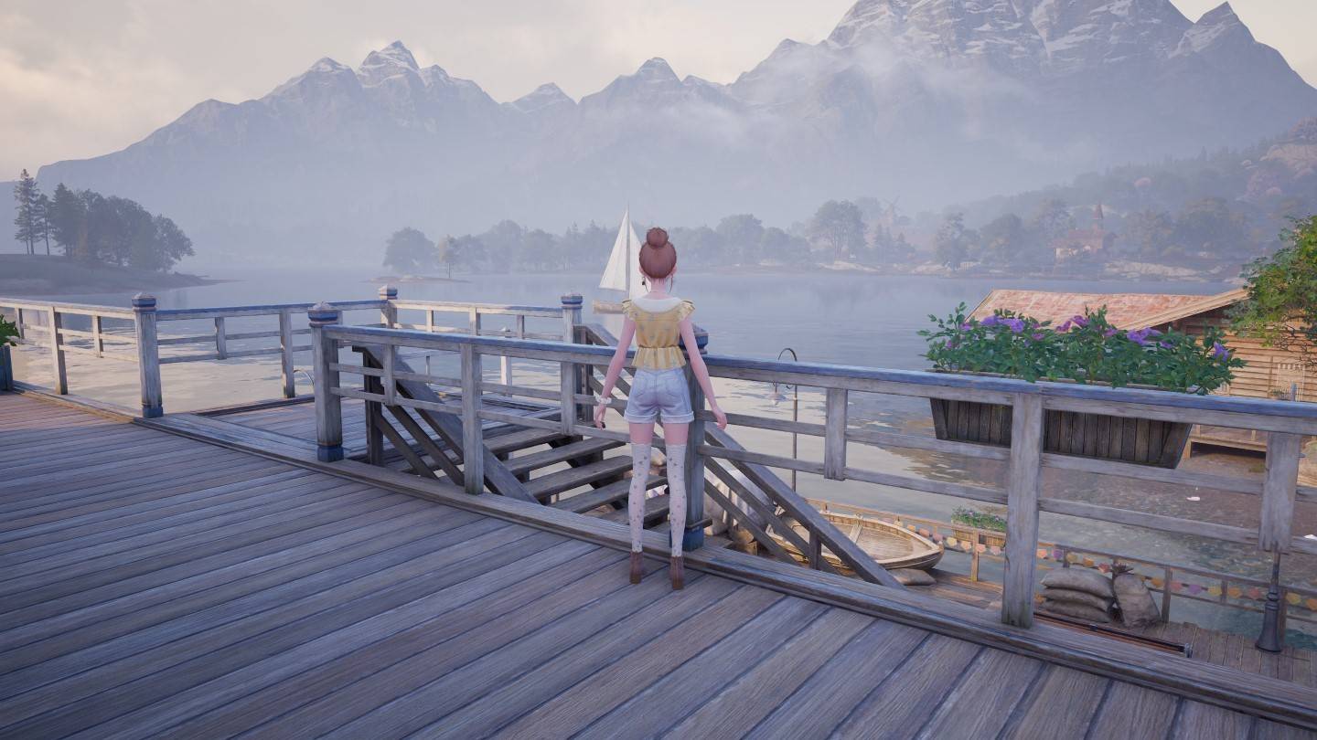 Character wearing socks for quest