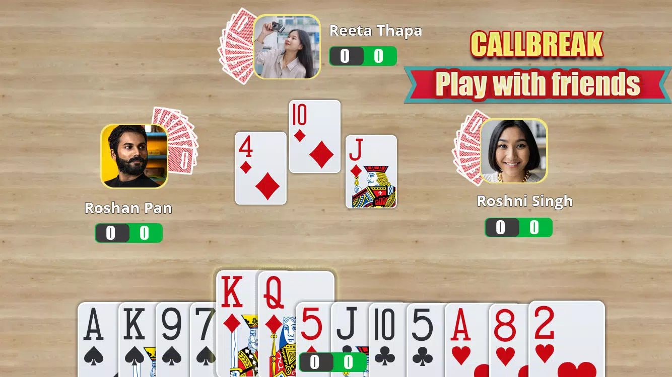 Call Break Online Card Game Tangkapan skrin 0