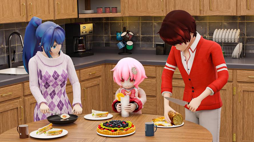 Anime Father Family Simulator Captura de tela 1