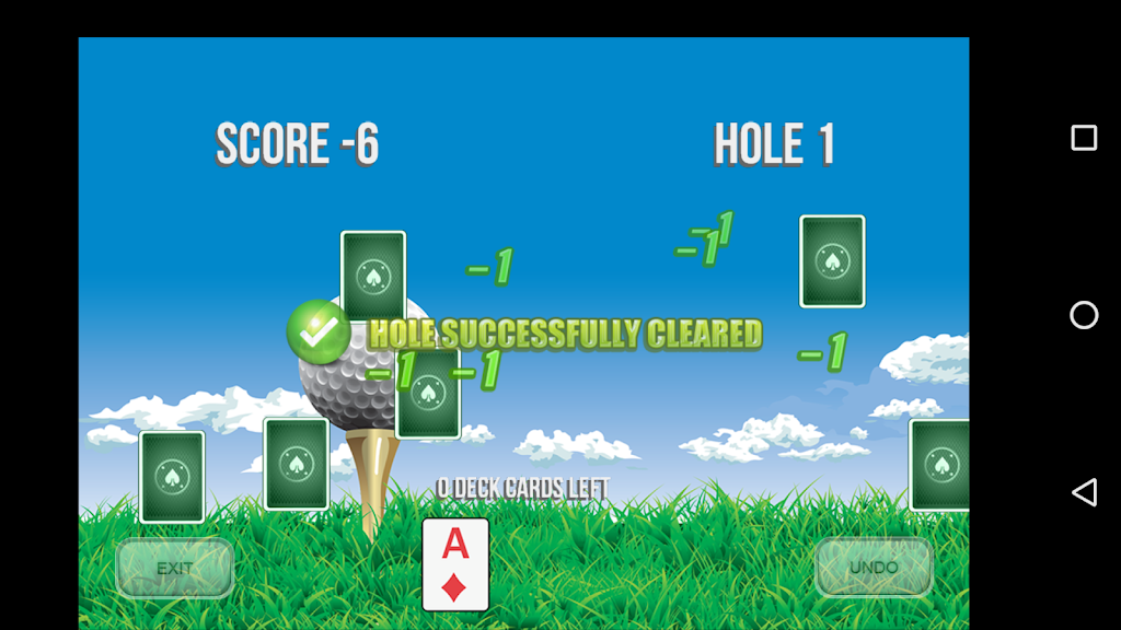 Golf Solitaire 18 Capture d'écran 2