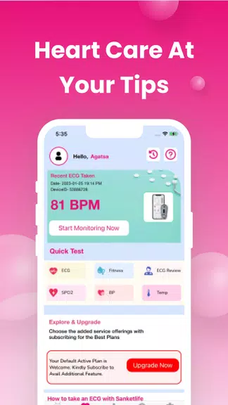 Sanket Life-ECG,Stress,Fitness Capture d'écran 0