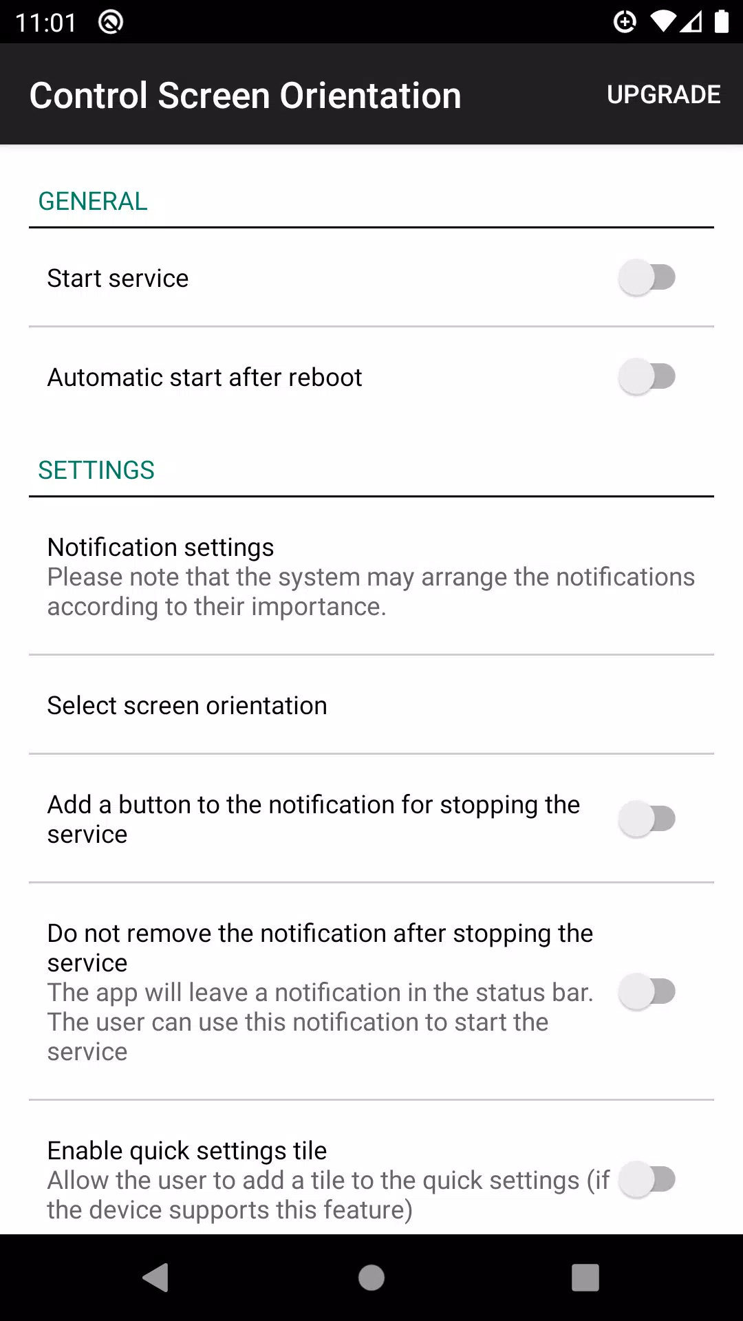control screen rotation Ảnh chụp màn hình 0