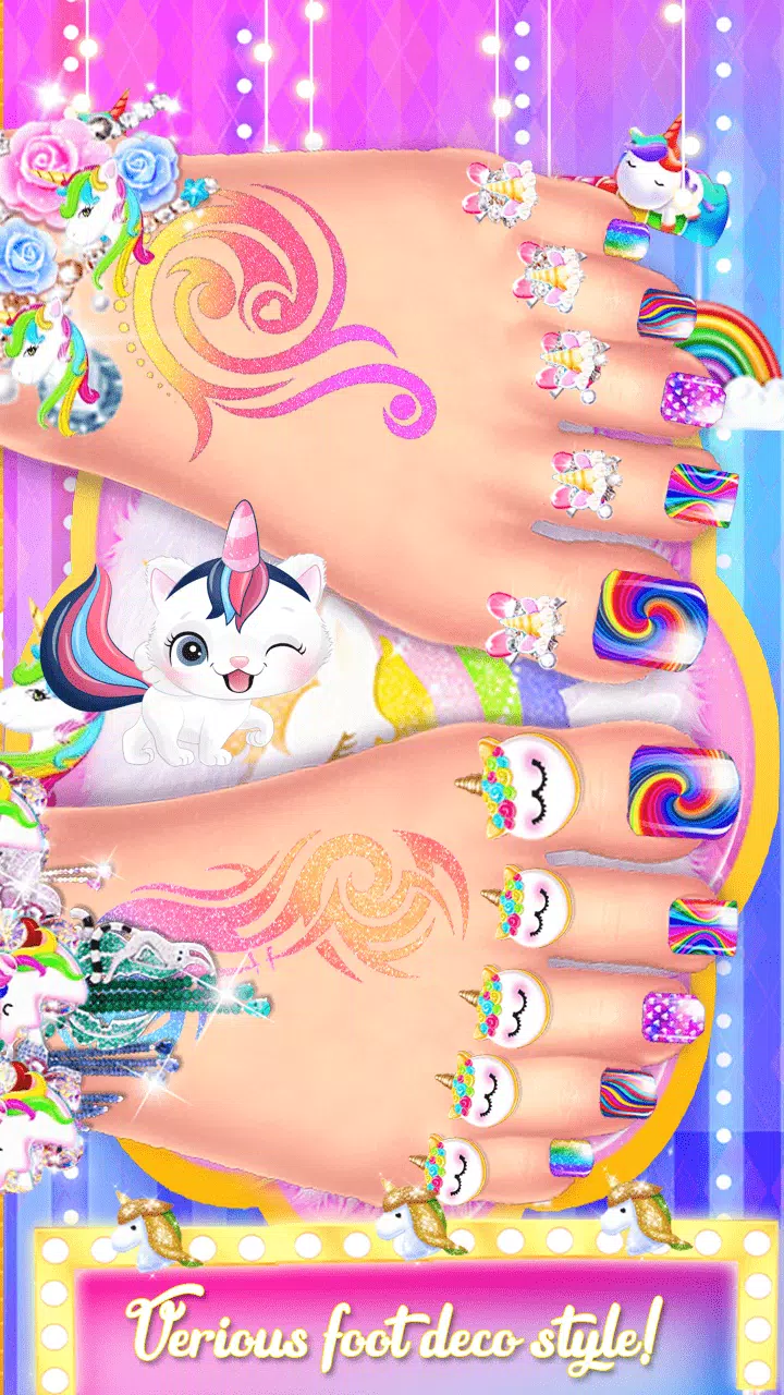 Unicorn Acrylic Nails Makeover スクリーンショット 2