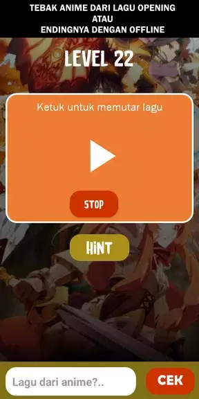 Wibu Elite: Tebak Lagu, Anime, dan Karakternya Ekran Görüntüsü 0