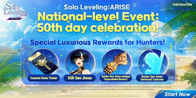 Abundan las nuevas recompensas por 'Solo Leveling: Arise' en el hito de 50 días