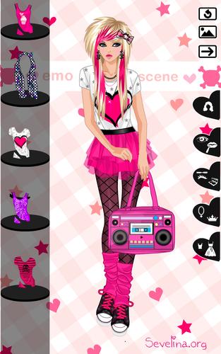 Emo dress up game Скриншот 0