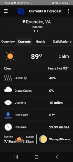 WSLS 10 Roanoke Weather Tangkapan skrin 2