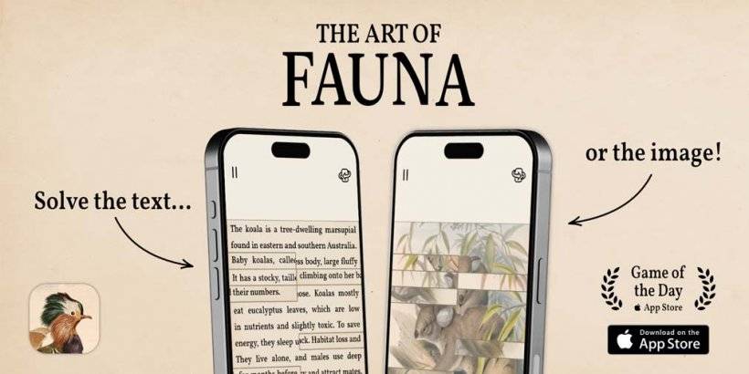 L'arte della fauna è un enigma accessibile che è appassionato di conservazione della fauna selvatica, ora su iOS